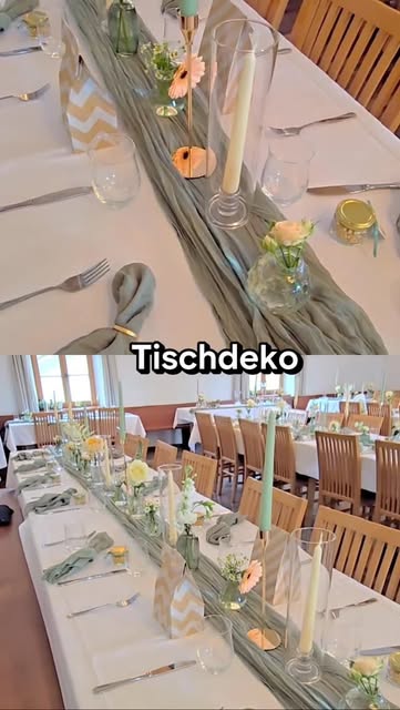 Gedeckte Hochzeitstafel